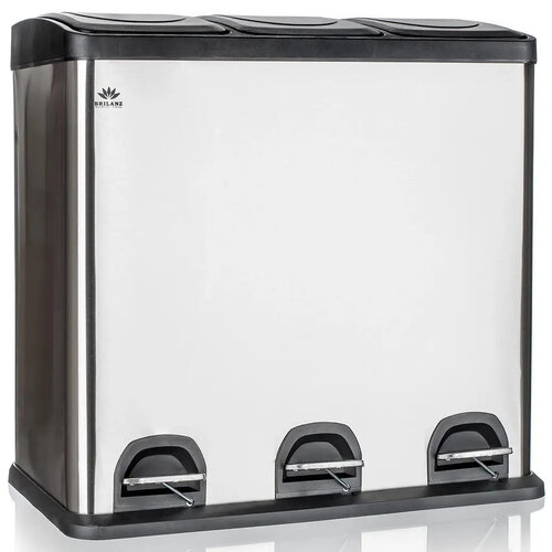 Brilanz Koš na tříděný odpad Savery, 3 x 20 l, nerez