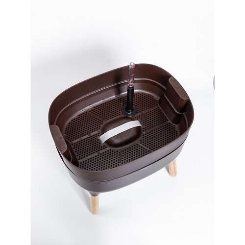 Plastia Низька ємність для вирощування Urbalive, коричневий