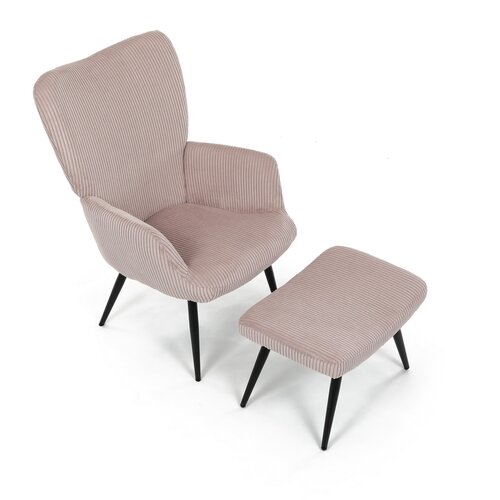 Pihenőfotel lábtartóval L7285 PINK6, rózsaszín