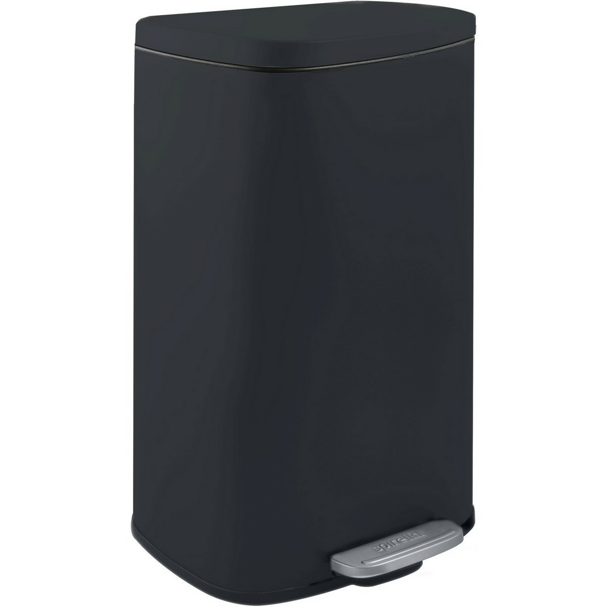 Spirella Kosz na śmieci z pedałem soft-close Akira 50 l, matowy czarny, 50 l