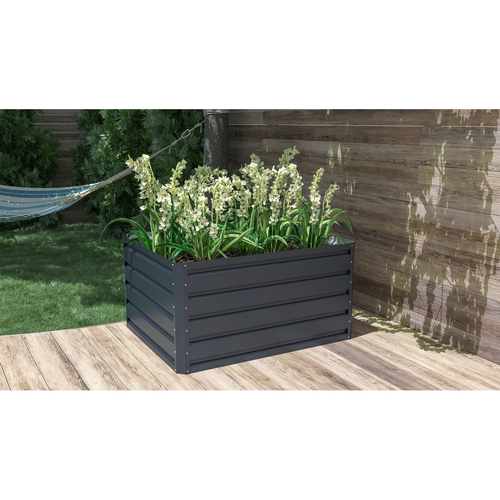 Podwyższona grządka G21 Daisy 100 x 80 x 52 cm,blaszana, antracytowa