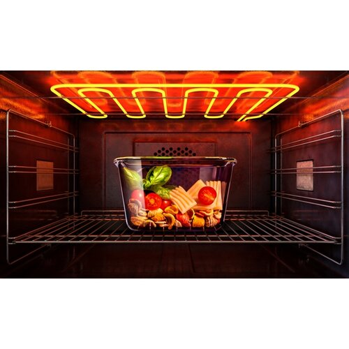 Caserolă de sticlă Simax 7606/L cu capac clic , 0,5 l