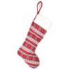 Vánoční textilní bota pletená, 45 cm, šedá