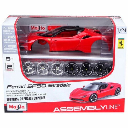Stavebnica M. Ferrari Assembly line, červená, 1:24