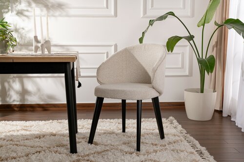 Esszimmerstuhl-Set Bentley White and Black, 2 Stück