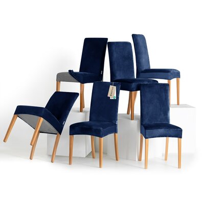 Restilo Napinac za stol Sento indigo, 48 x 48 x 58+ 10 cm, komplet 6 kosov