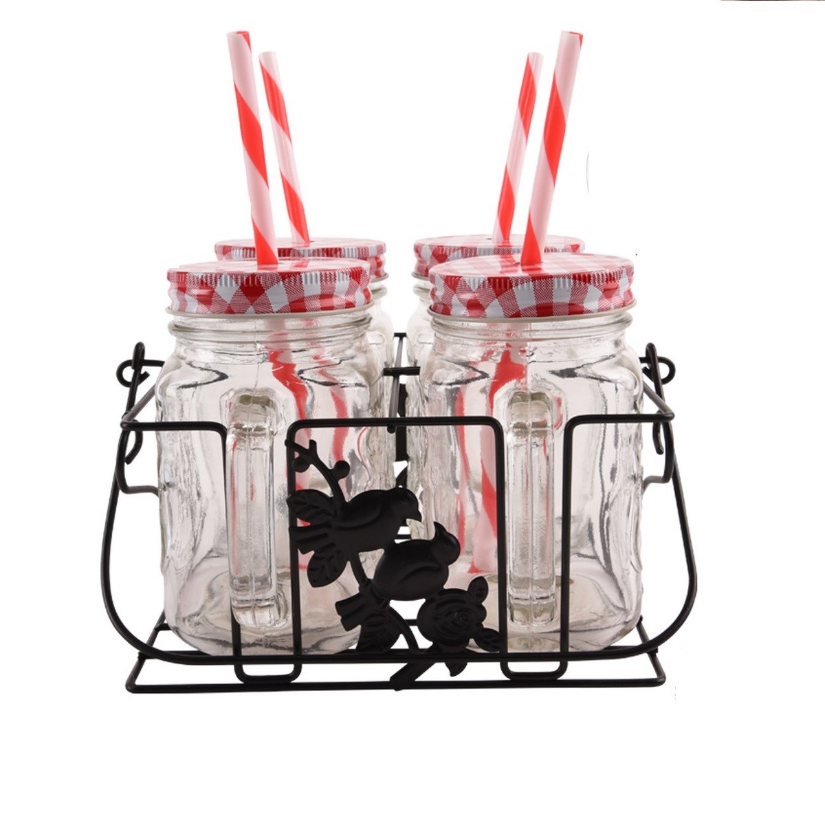 Orion 4-dielna sada fliaš s viečkom a slamkou Straw