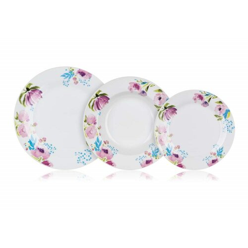 Banquet 18-delni jedilni set Pink Flowers