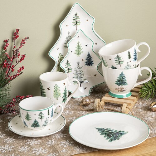 Florina porcelanski krožnik drevesce Winterland,29 x 24 cm