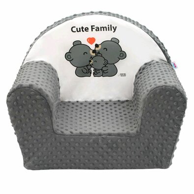 New Baby Дитяче крісло Minky Cute Familyсірий, 42 x 53 см