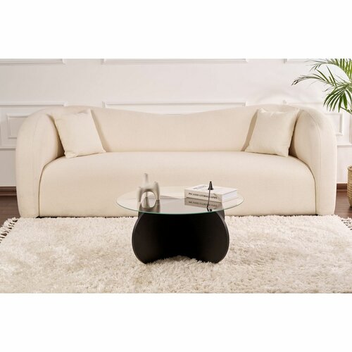 Couchtisch Aeris Black mit dunklem Glas