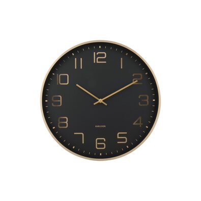 Karlsson 5973BK design ceas de perete negru,diametru 40 cm