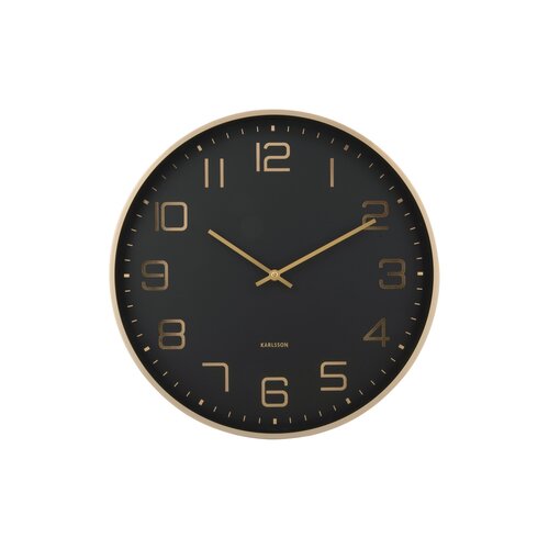 Karlsson 5973BK ceas de perete design negru, diametru 40 cm