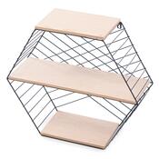 Homede Polica Hexagon Alva prírodná, 51 x 17 x 45 cm
