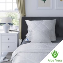 Kvalitex Set Bettdecke und Kissen mit Reißverschluss Aloe Vera, 140 x 200 cm, 70 x 90 cm