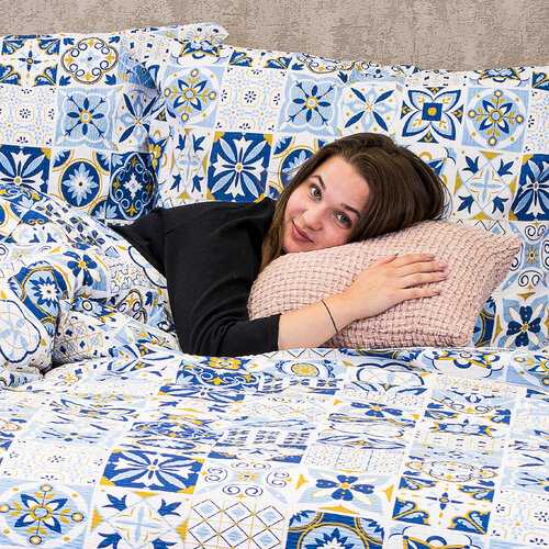 Lenjerie de pat bumbac crepon 4Home Azul, 140 x 200 cm, 70 x 90 cm