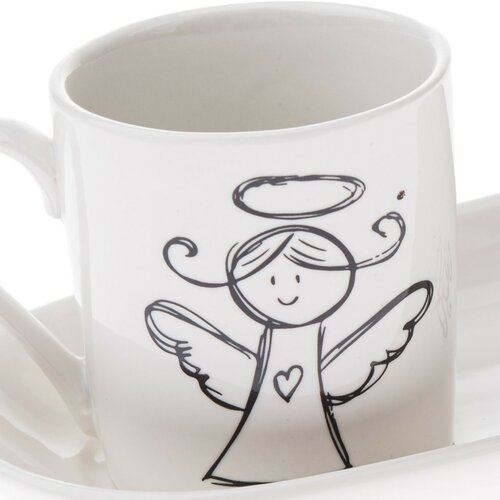 Porcelanasti vrč s podstavkom Angel 90 ml