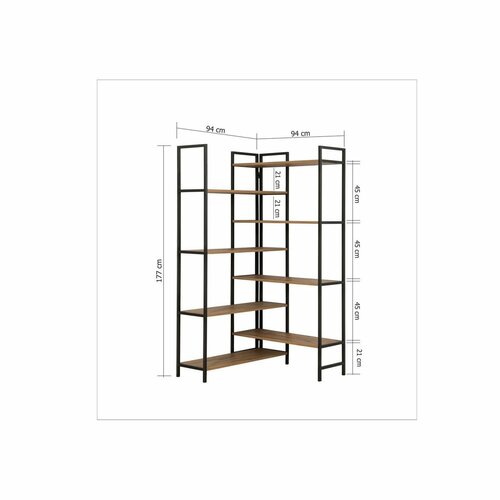 Edra Black and Atlantic Pine polcállvány