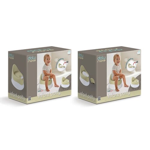 Dolu nočník s odnímateľným vekom, svetlozelená, 23 x 38 x 29 cm