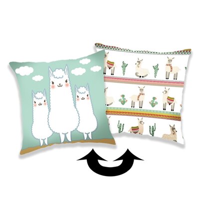 Jerry Fabrics Pailletten-Kissenbezug Llama 02, 40 x 40 cm