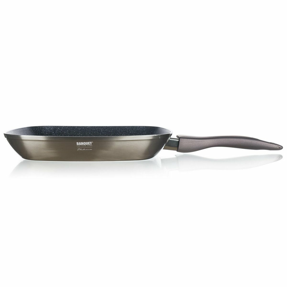 Banquet Panvica steaková s nepriľnavým povrchom Metallic Platinum, 28 x 28 cm
