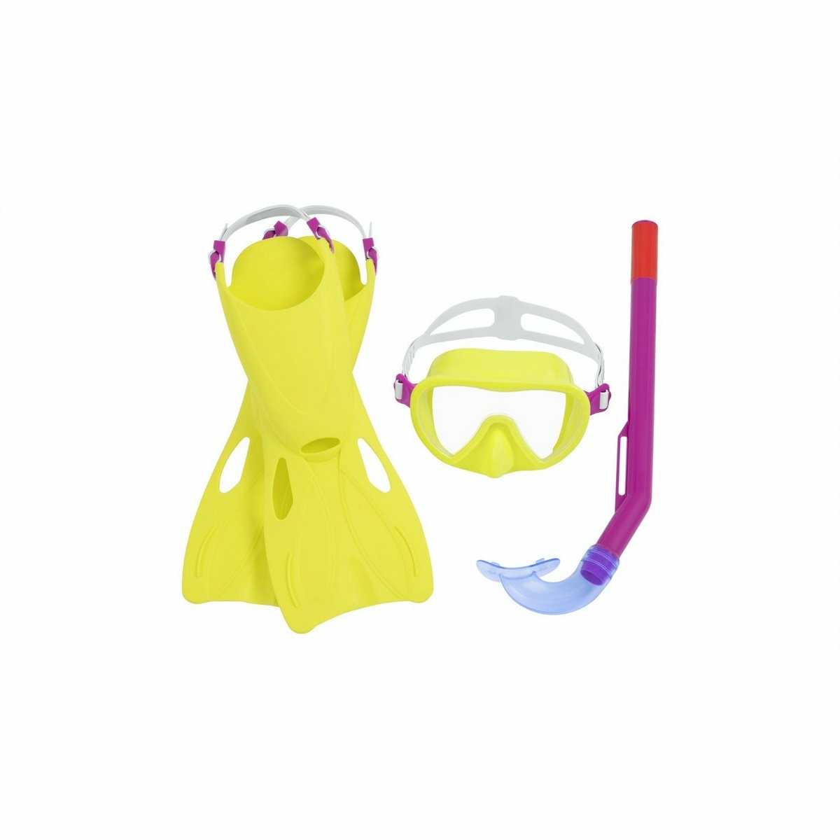 Bestway Šnorchlovací set Lil Flapper- ploutve, brýle, šnorchl, růžová