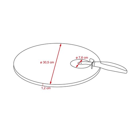 30,5 cm-es pizzakő + Salvatore kés