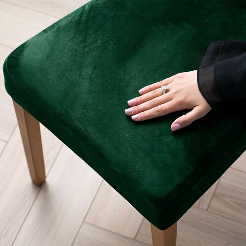 Restilo Napínací poťah na sedák na stoličku Sento tmavozelená, 40 x 40 + 5 cm