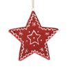 Decorațiune ceramică suspendată Stea, 9 x 8,7 x 1cm, roșu turtă dulce