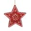 Ceramiczna dekoracja wisząca Gwiazda, 9 x 8,7 x 1 cm, czerwony piernik