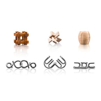 Popular Puzzle metal-lemn, set de 6 bucăți