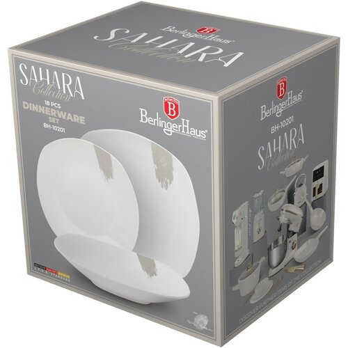BerlingerHaus 18-dielna súprava tanierov Sahara, biela-krémová