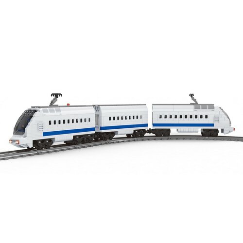 Set Rappa Bloxo tren rapid cu șine 615piese