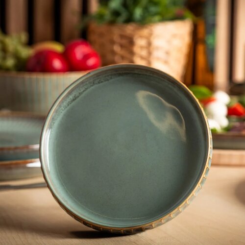 Altom Set mit 2 Untertassen Reactive Sage 14 cm