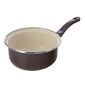 Orion Emaille-Kasserolle mit Rand Braun, Durchmesser 14 cm