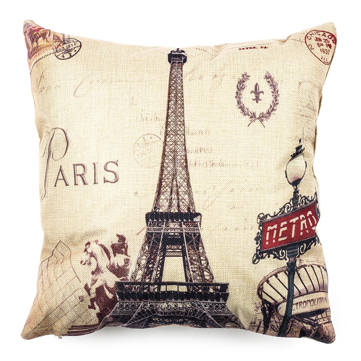Jahu Obliečka na vankúšik Paris Eiffel metro, 45 x 45 cm