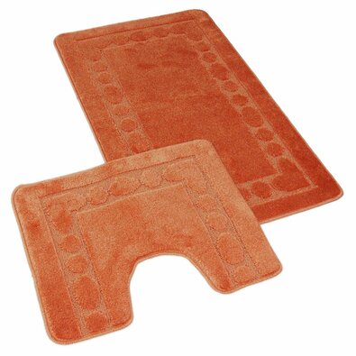 Kvalitex Badematten-Set Rahmen terra, 60 x 100 cm, 60 x 50 cm