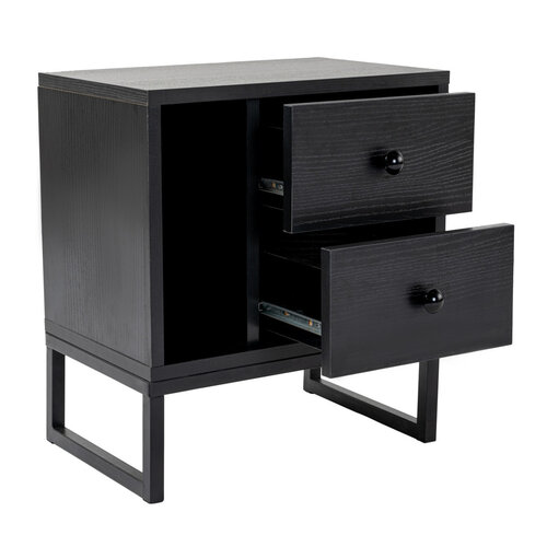 Nočný stolík Glimmer Wood Black
