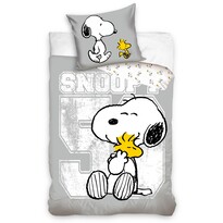 Lenjerie de pat pentru copii Snoopy și Woodstock, 140 x 200, 70 x 90 cm