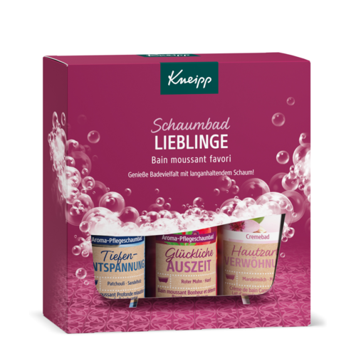 Kneipp Dárková sada pěn do koupele Šťastné koupání, 3 x 10 ml