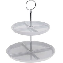 Platou prăjituri EH Porcelain, cu 2 etaje Platou prăjituri EH Porcelain, cu 2 etaje