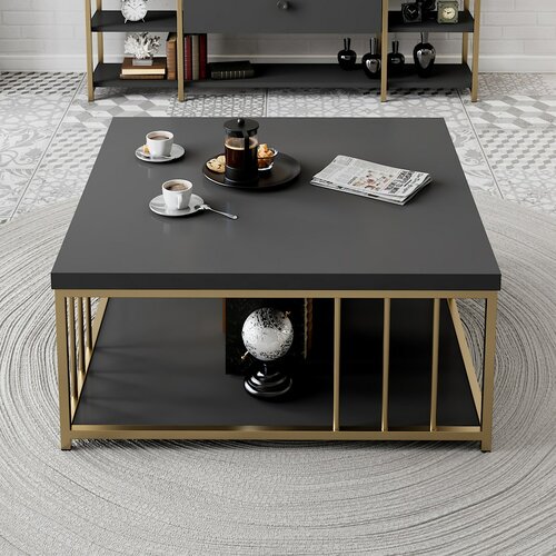 Couchtisch Zenn Anthracite and Gold