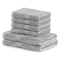 DecoKing Комплект рушників для рук та рушників для ванни Bamby світло-сірий, 4 шт. 50 x 100 см