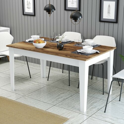 Esstisch Milan White and Walnut