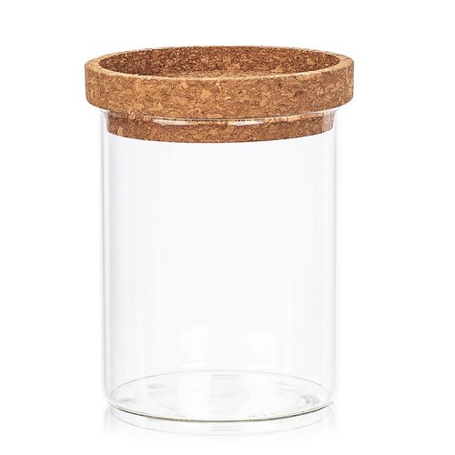4Home Szklany pojemnik do żywności z pokrywką Cork, 650 ml