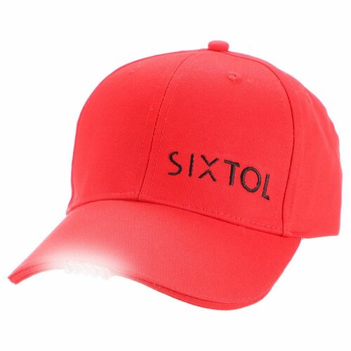 Sixtol Кепка зі світлодіоднимпідсвічуванням B-CAP 25lm, USB, уні, червоний