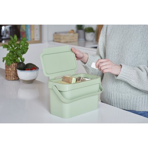 SmartStore Plastikowy kosz na odpady organiczne Collect, zielony, 5 l