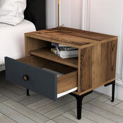 Noptieră Lizbon Walnut Anthracite