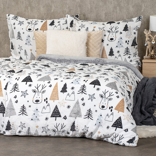 Lenjerie de pat din microflanel 4Home Nordic forest , 140 x 220 cm, 70 x 90 cm