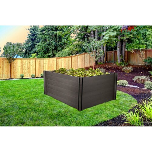 Vyvýšený záhon G21 Crop 183 x 183 x 80, WPC, Eben